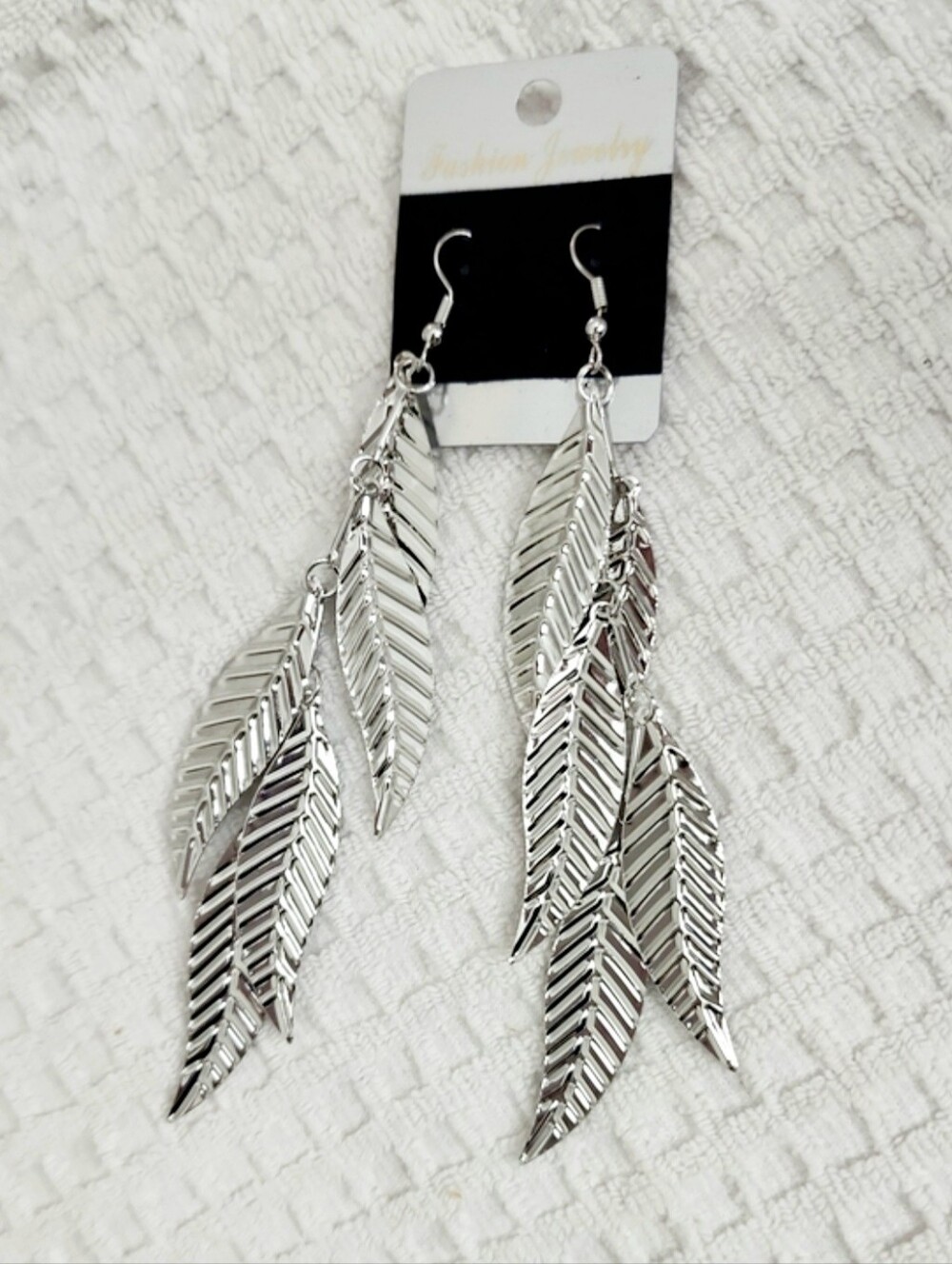 3 For $18 Featherweight Silver Leaf Cascade Earrings